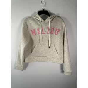 Angel Cult Malibu Embroidered Fleece Hoodie Women's Size Small VERY SOFT